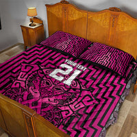 Custom Basketball New Zealand Quilt Bed Set Pink Maori Ta Moko Indigenous LT9 - Polynesian Pride