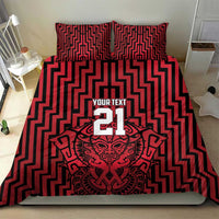 Custom Basketball New Zealand Bedding Set Red Maori Ta Moko Indigenous LT9 - Polynesian Pride