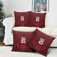 Custom Basketball New Zealand Pillow Cover Red Maori Ta Moko Indigenous LT9 - Polynesian Pride