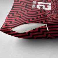 Custom Basketball New Zealand Pillow Cover Red Maori Ta Moko Indigenous LT9 - Polynesian Pride