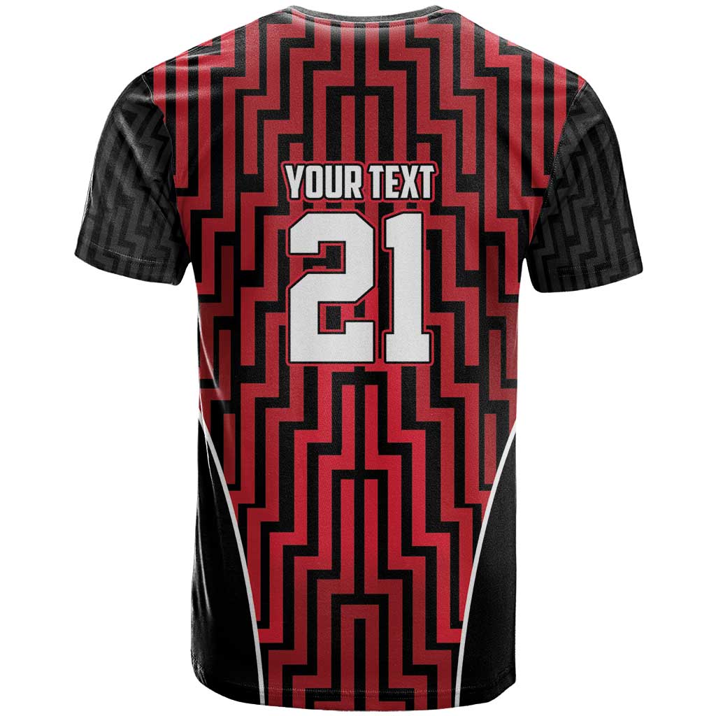 Custom Basketball New Zealand T Shirt Red Maori Ta Moko Indigenous LT9 - Polynesian Pride