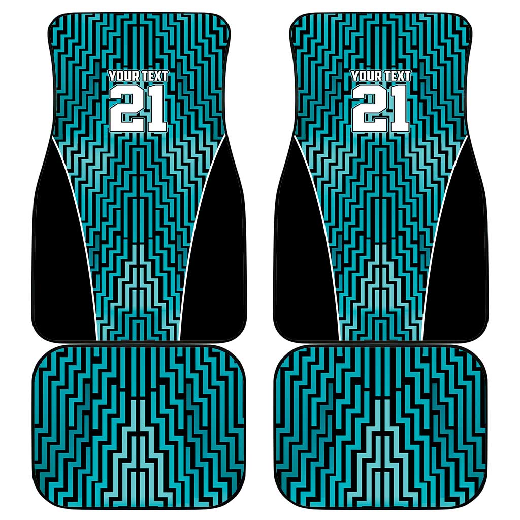 Custom Basketball New Zealand Car Mats Teal Maori Ta Moko Indigenous LT9 - Polynesian Pride