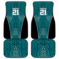 Custom Basketball New Zealand Car Mats Teal Maori Ta Moko Indigenous LT9 - Polynesian Pride