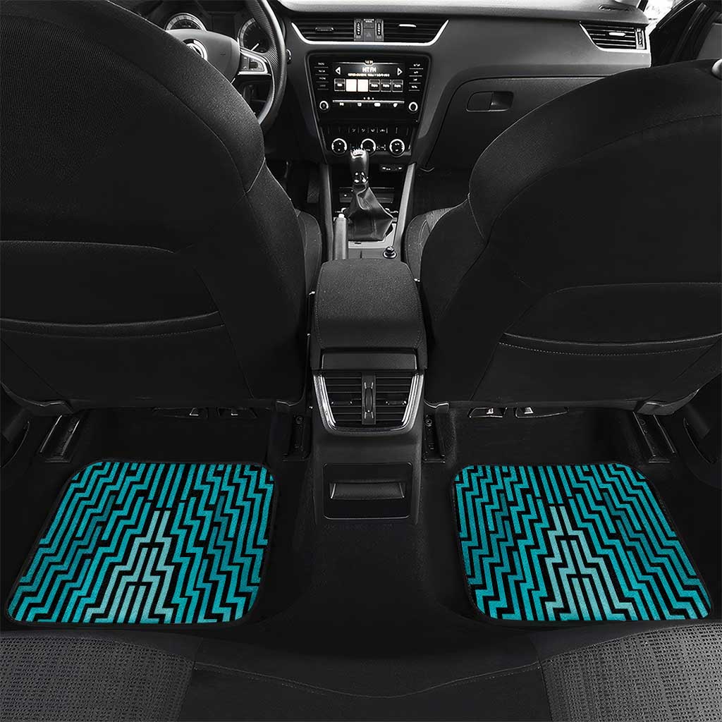 Custom Basketball New Zealand Car Mats Teal Maori Ta Moko Indigenous LT9 Set 2pcs - Back Teal - Polynesian Pride