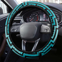Basketball New Zealand Steering Wheel Cover Teal Maori Ta Moko Indigenous LT9 - Polynesian Pride