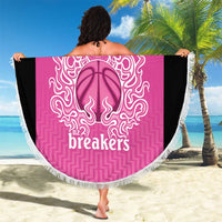 New Zealand Custom Beach Blanket Fire Basketball Maori Tribal Pink LT9 - Polynesian Pride