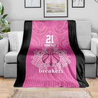 New Zealand Custom Blanket Fire Basketball Maori Tribal Pink LT9 - Polynesian Pride
