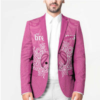 New Zealand Custom Blazer Fire Basketball Maori Tribal Pink LT9 - Polynesian Pride
