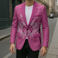 New Zealand Custom Blazer Fire Basketball Maori Tribal Pink LT9 - Polynesian Pride