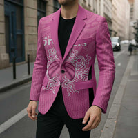New Zealand Custom Blazer Fire Basketball Maori Tribal Pink LT9 - Polynesian Pride