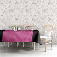 New Zealand Custom Tablecloth Fire Basketball Maori Tribal Pink LT9 - Polynesian Pride