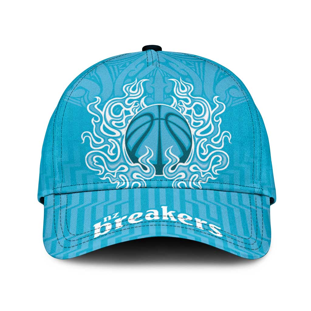New Zealand Classic Cap Fire Basketball Maori Tribal Sky Blue LT9 Universal Fit Blue - Polynesian Pride