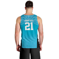 New Zealand Custom Men Tank Top Fire Basketball Maori Tribal Sky Blue LT9 - Polynesian Pride