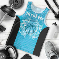 New Zealand Custom Men Tank Top Fire Basketball Maori Tribal Sky Blue LT9 - Polynesian Pride