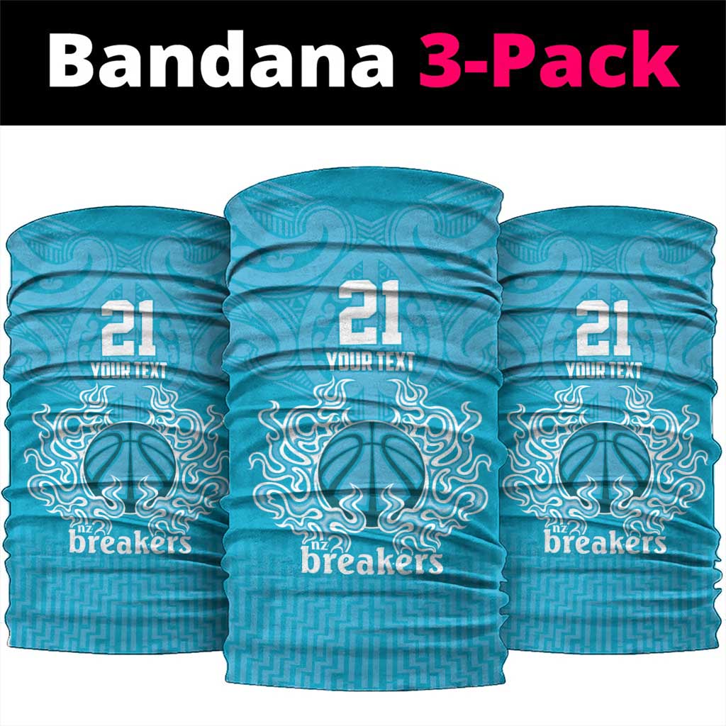 New Zealand Custom Neck Gaiter Fire Basketball Maori Tribal Sky Blue LT9 package One Size: 25*50cm Blue - Polynesian Pride