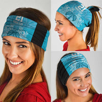New Zealand Custom Neck Gaiter Fire Basketball Maori Tribal Sky Blue LT9 - Polynesian Pride