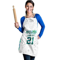 Custom New Zealand Aotearoa Apron Green Maori Paua Shell Indigenous LT9 - Polynesian Pride