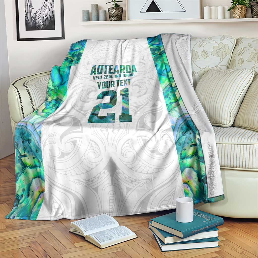 Custom New Zealand Aotearoa Blanket Green Maori Paua Shell Indigenous LT9 Green - Polynesian Pride