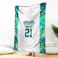 Custom New Zealand Aotearoa Blanket Green Maori Paua Shell Indigenous LT9 - Polynesian Pride