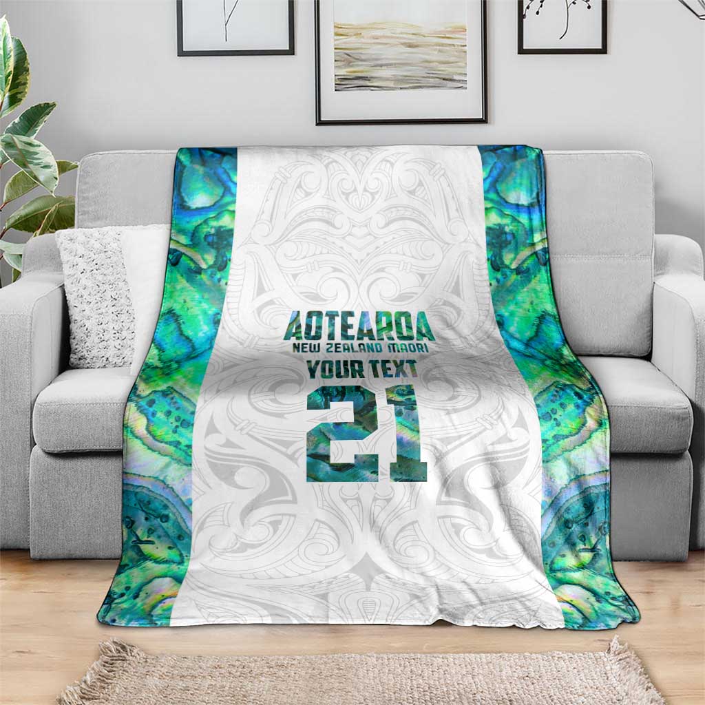 Custom New Zealand Aotearoa Blanket Green Maori Paua Shell Indigenous LT9 - Polynesian Pride