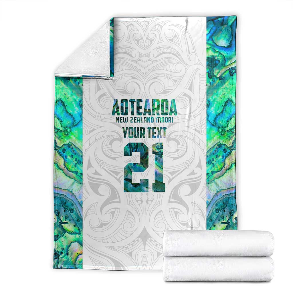 Custom New Zealand Aotearoa Blanket Green Maori Paua Shell Indigenous LT9 - Polynesian Pride