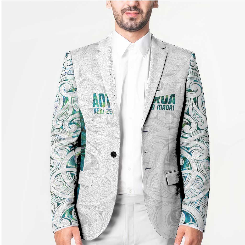 Custom New Zealand Aotearoa Blazer Green Maori Paua Shell Indigenous LT9 - Polynesian Pride