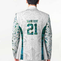 Custom New Zealand Aotearoa Blazer Green Maori Paua Shell Indigenous LT9 - Polynesian Pride