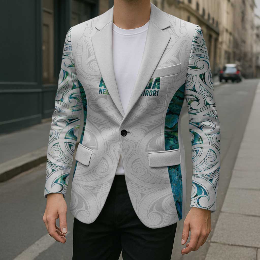 Custom New Zealand Aotearoa Blazer Green Maori Paua Shell Indigenous LT9 - Polynesian Pride