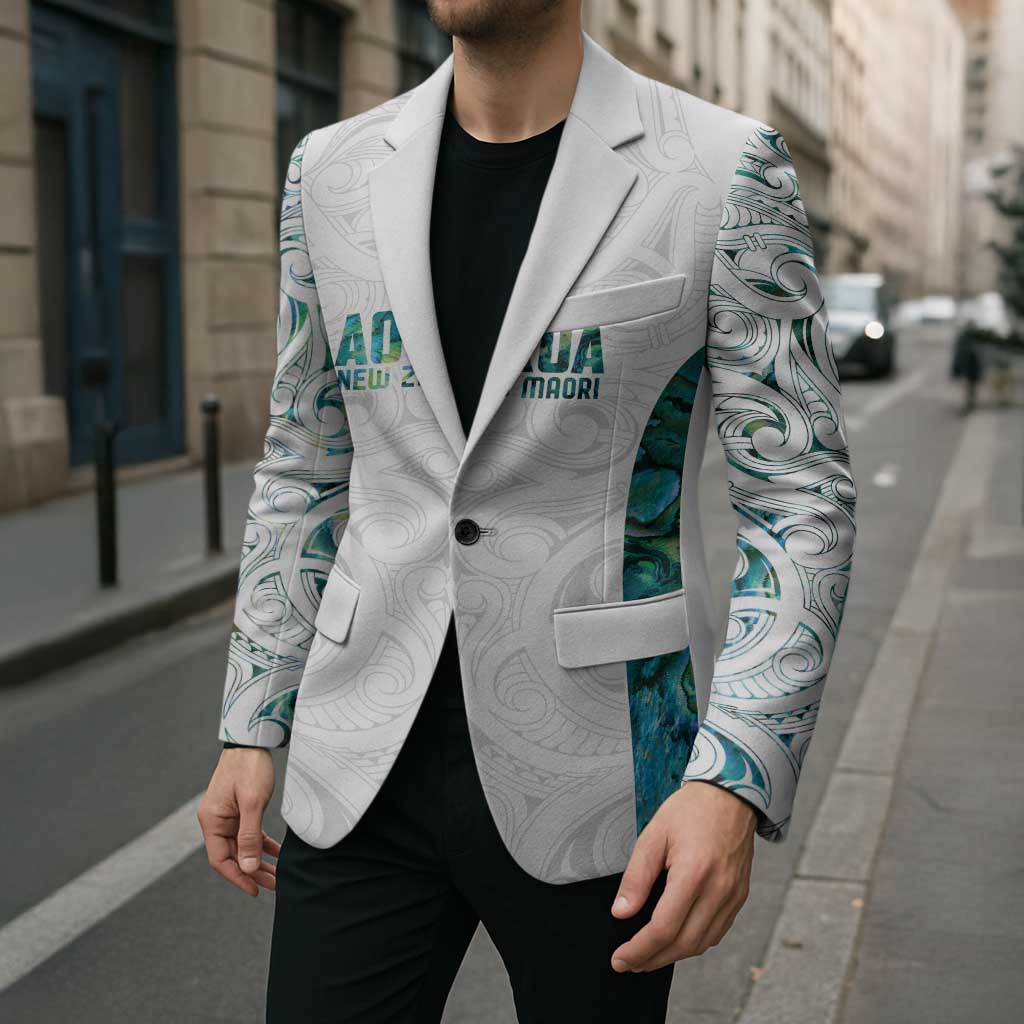 Custom New Zealand Aotearoa Blazer Green Maori Paua Shell Indigenous LT9 - Polynesian Pride