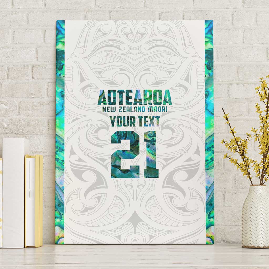 Custom New Zealand Aotearoa Canvas Wall Art Green Maori Paua Shell Indigenous LT9 Without Frame Green - Polynesian Pride