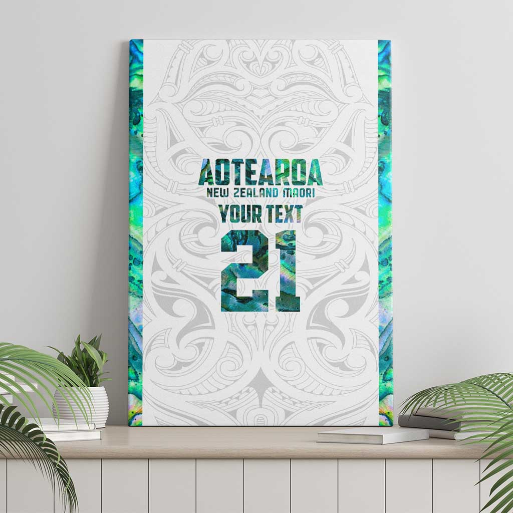 Custom New Zealand Aotearoa Canvas Wall Art Green Maori Paua Shell Indigenous LT9 - Polynesian Pride