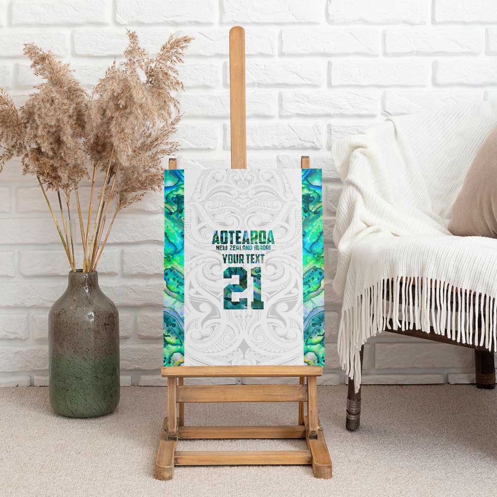 Custom New Zealand Aotearoa Canvas Wall Art Green Maori Paua Shell Indigenous LT9 - Polynesian Pride