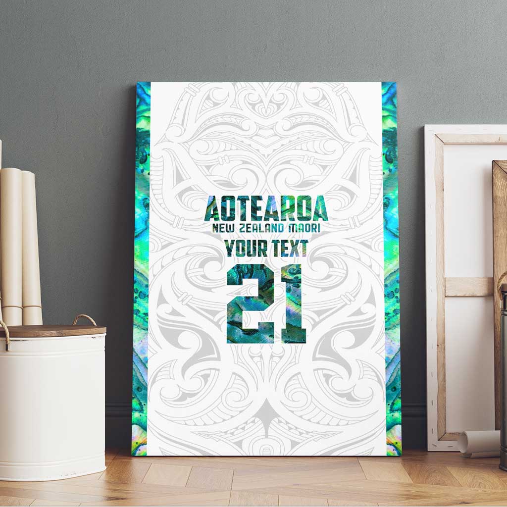 Custom New Zealand Aotearoa Canvas Wall Art Green Maori Paua Shell Indigenous LT9 - Polynesian Pride