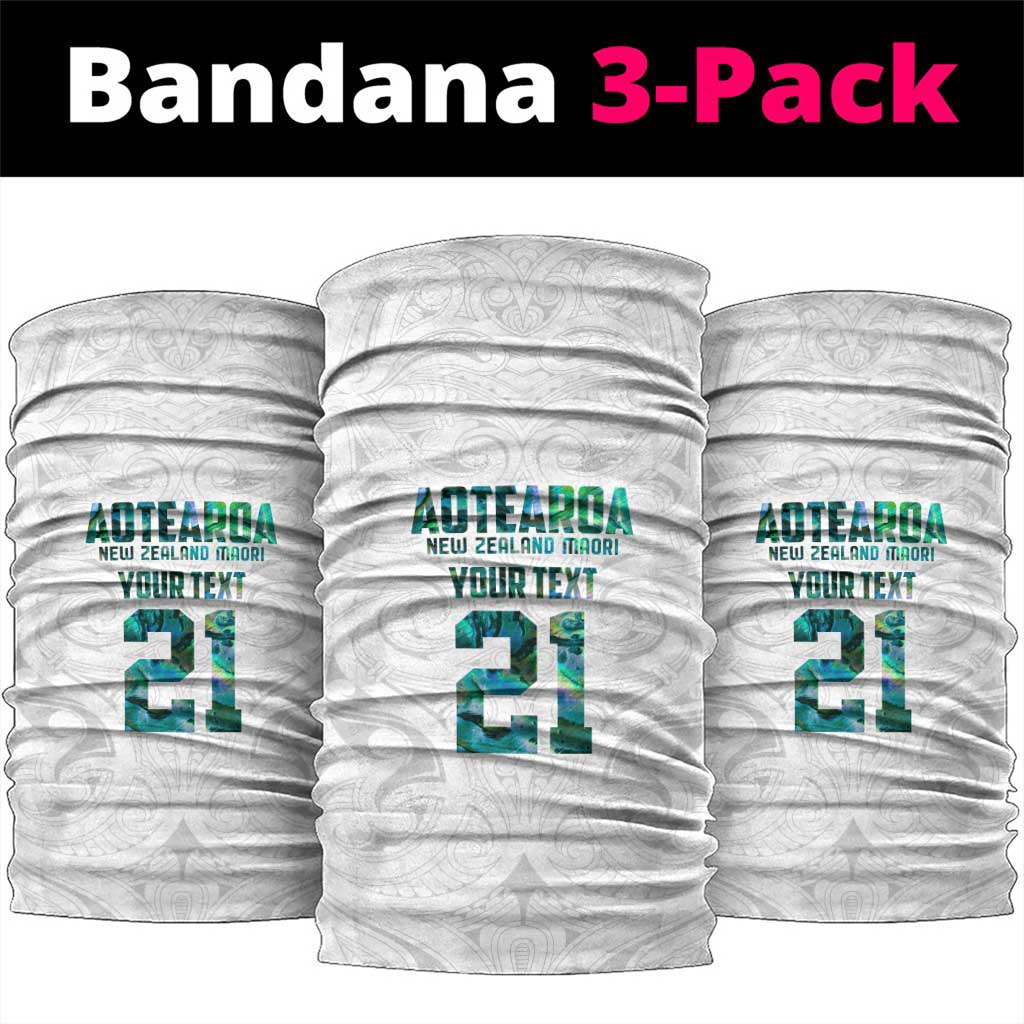 Custom New Zealand Aotearoa Neck Gaiter Green Maori Paua Shell Indigenous LT9 package One Size: 25*50cm Green - Polynesian Pride