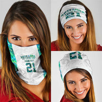Custom New Zealand Aotearoa Neck Gaiter Green Maori Paua Shell Indigenous LT9 - Polynesian Pride