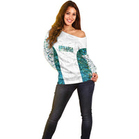 Custom New Zealand Aotearoa Off Shoulder Sweater Green Maori Paua Shell Indigenous LT9 - Polynesian Pride