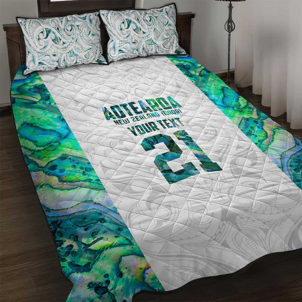 Custom New Zealand Aotearoa Quilt Bed Set Green Maori Paua Shell Indigenous LT9 Green - Polynesian Pride