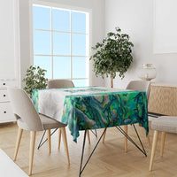 Custom New Zealand Aotearoa Tablecloth Green Maori Paua Shell Indigenous LT9 - Polynesian Pride