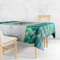 Custom New Zealand Aotearoa Tablecloth Green Maori Paua Shell Indigenous LT9 - Polynesian Pride
