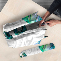 Custom New Zealand Aotearoa Umbrella Green Maori Paua Shell Indigenous LT9 - Polynesian Pride