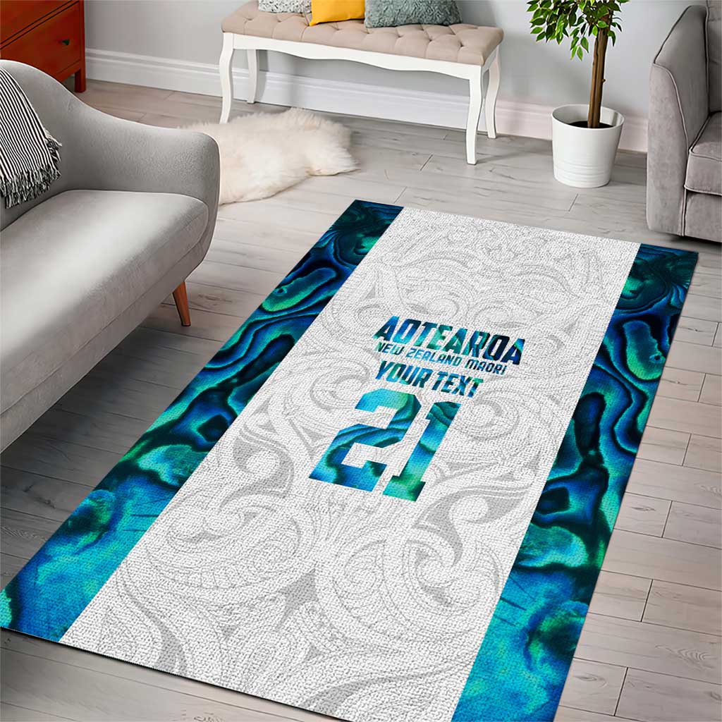 Custom New Zealand Aotearoa Area Rug Maori Paua Shell Indigenous LT9 - Polynesian Pride