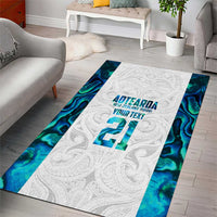 Custom New Zealand Aotearoa Area Rug Maori Paua Shell Indigenous LT9 - Polynesian Pride