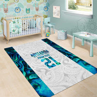 Custom New Zealand Aotearoa Area Rug Maori Paua Shell Indigenous LT9 - Polynesian Pride