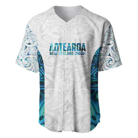 Custom New Zealand Aotearoa Baseball Jersey Maori Paua Shell Indigenous LT9 Blue - Polynesian Pride