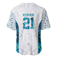 Custom New Zealand Aotearoa Baseball Jersey Maori Paua Shell Indigenous LT9 - Polynesian Pride