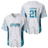 Custom New Zealand Aotearoa Baseball Jersey Maori Paua Shell Indigenous LT9 - Polynesian Pride