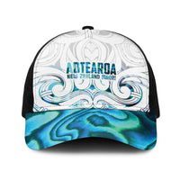 New Zealand Aotearoa Baseball Net Cap Maori Papua Shell Indigenous LT9 One Size Black Blue - Polynesian Pride