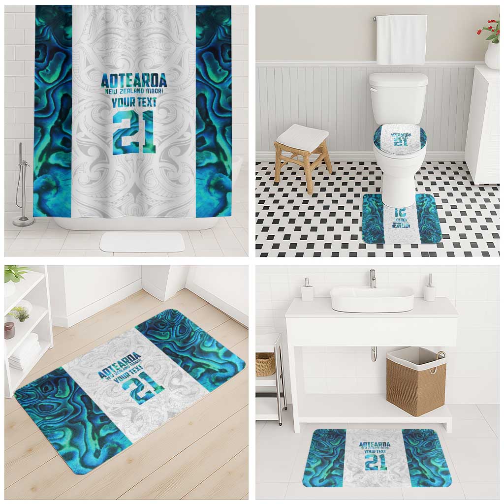 Custom New Zealand Aotearoa Bathroom Set Maori Paua Shell Indigenous LT9 - Polynesian Pride