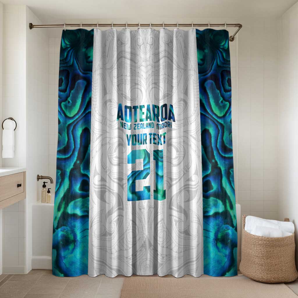 Custom New Zealand Aotearoa Bathroom Set Maori Paua Shell Indigenous LT9 Shower Curtain Only Blue - Polynesian Pride