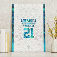 Custom New Zealand Aotearoa Canvas Wall Art Maori Paua Shell Indigenous LT9 Without Frame Blue - Polynesian Pride
